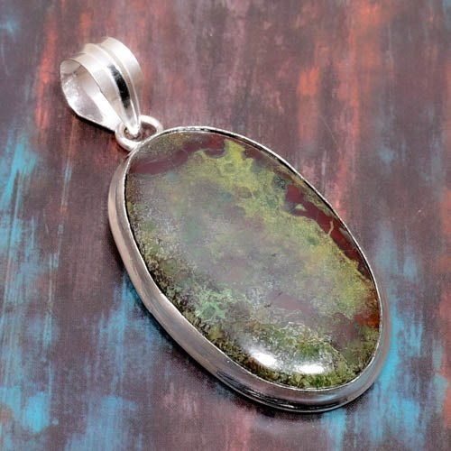 Gaia’s Embrace – Orbicular Jasper Sterling Silver Pendant