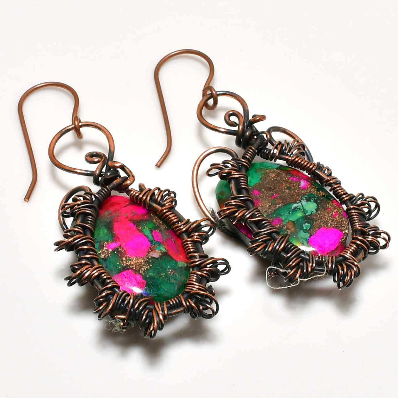 Eternal Muse – Copper & Natural Stone Earrings
