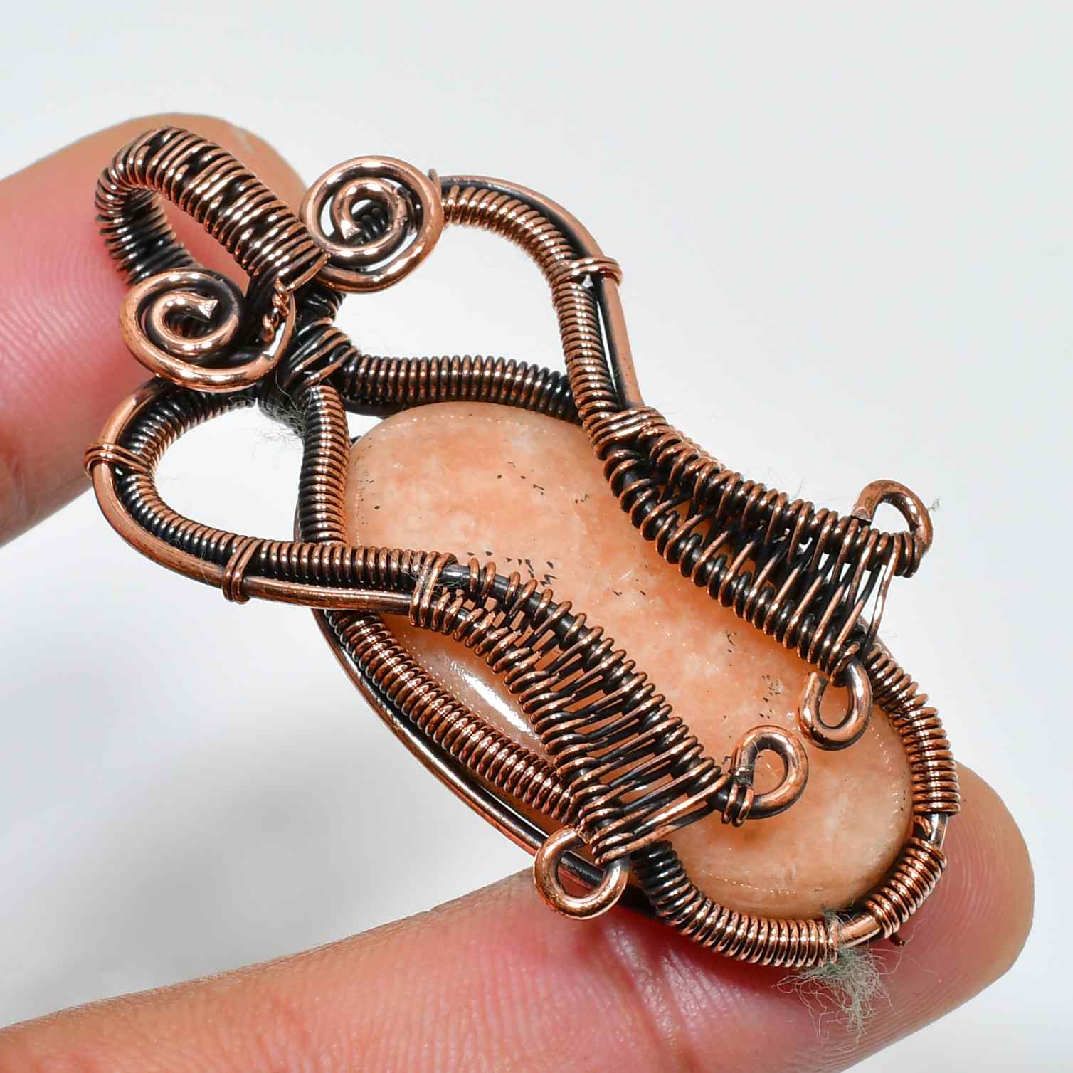 Gaia’s Embrace – Copper-Wrapped Stone Pendant