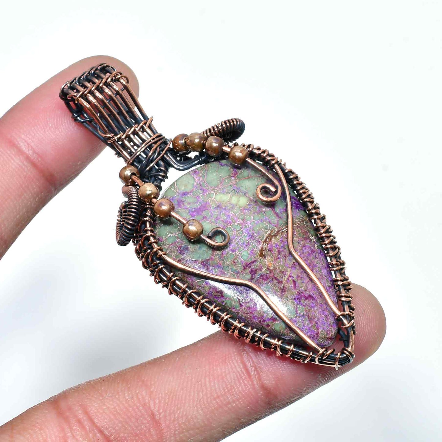 Zoria’s Embrace – Chrysocolla Copper Pendant