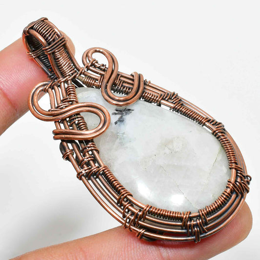 Aurora’s Veil – Amethyst & Copper Pendant