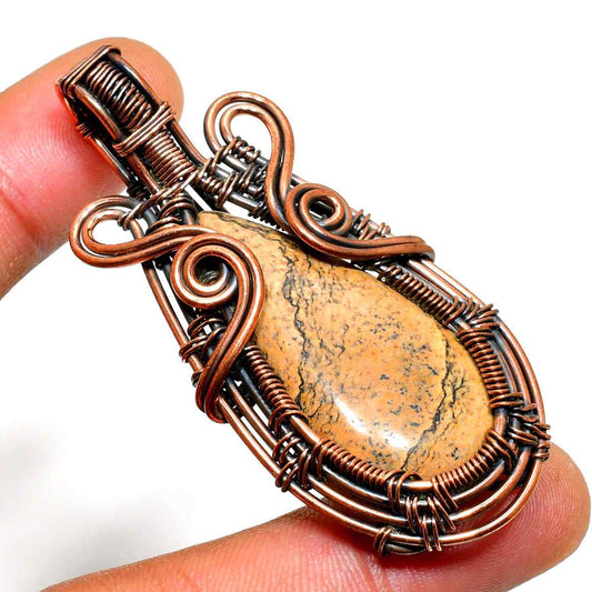 Gaia’s Anchor – Jasper & Antique Copper Pendant
