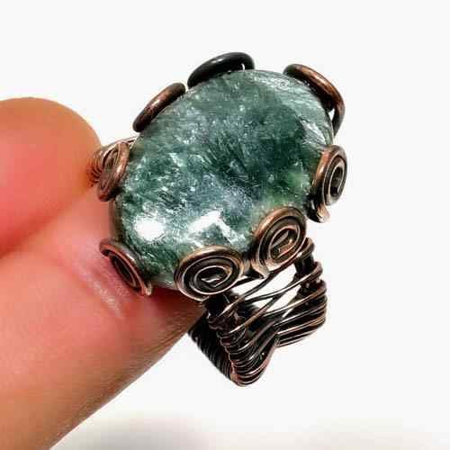 Tranquil Tide – Aquamarine & Copper Ring