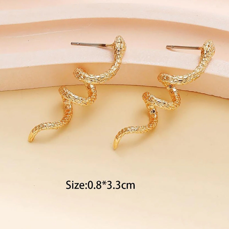 Serpent Twist Vintage Stud Earrings