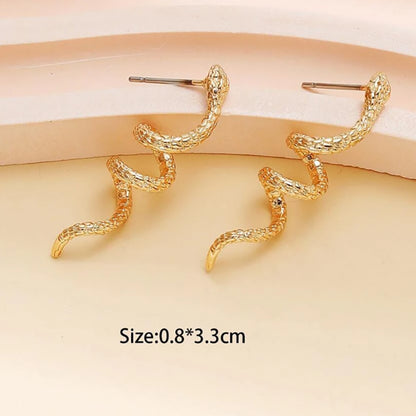 Serpent Twist Vintage Stud Earrings