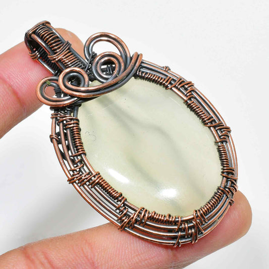 Gaia’s Embrace – Earthstone Copper Pendant