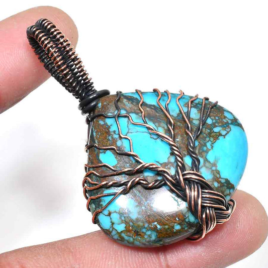 Wanderer’s Whisper – Turquoise Copper Pendant