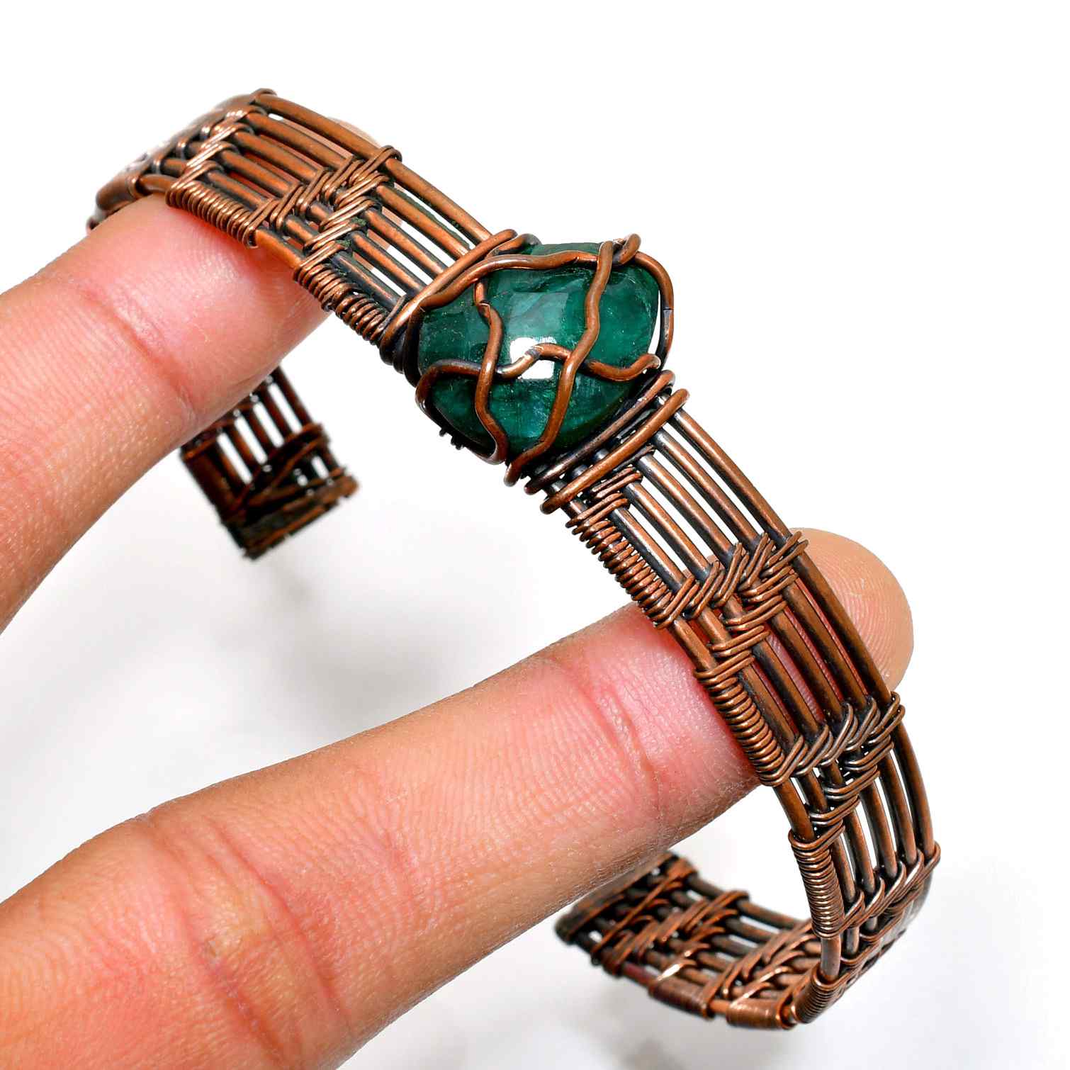 Gaia’s Balance – Aventurine Copper Cuff