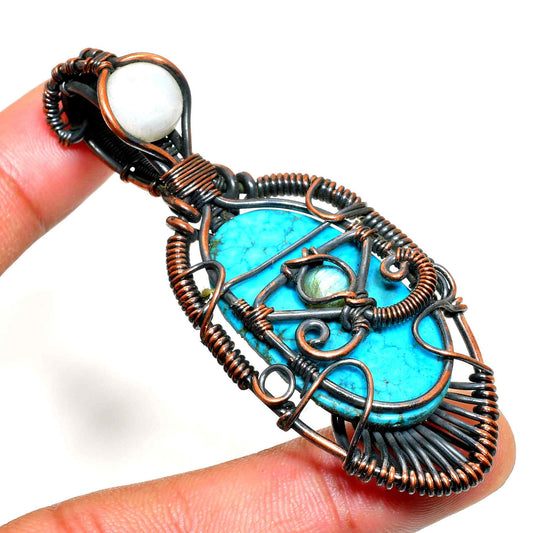 Tranquil Tide – Turquoise & Copper Pendant