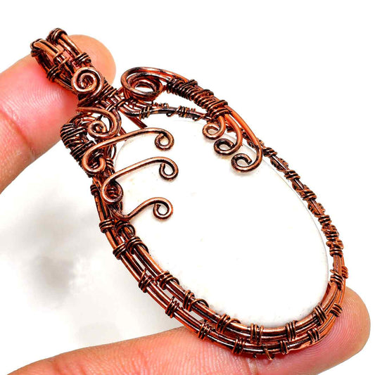 Serenity’s Ward – Copper-Wrapped Stone Pendant