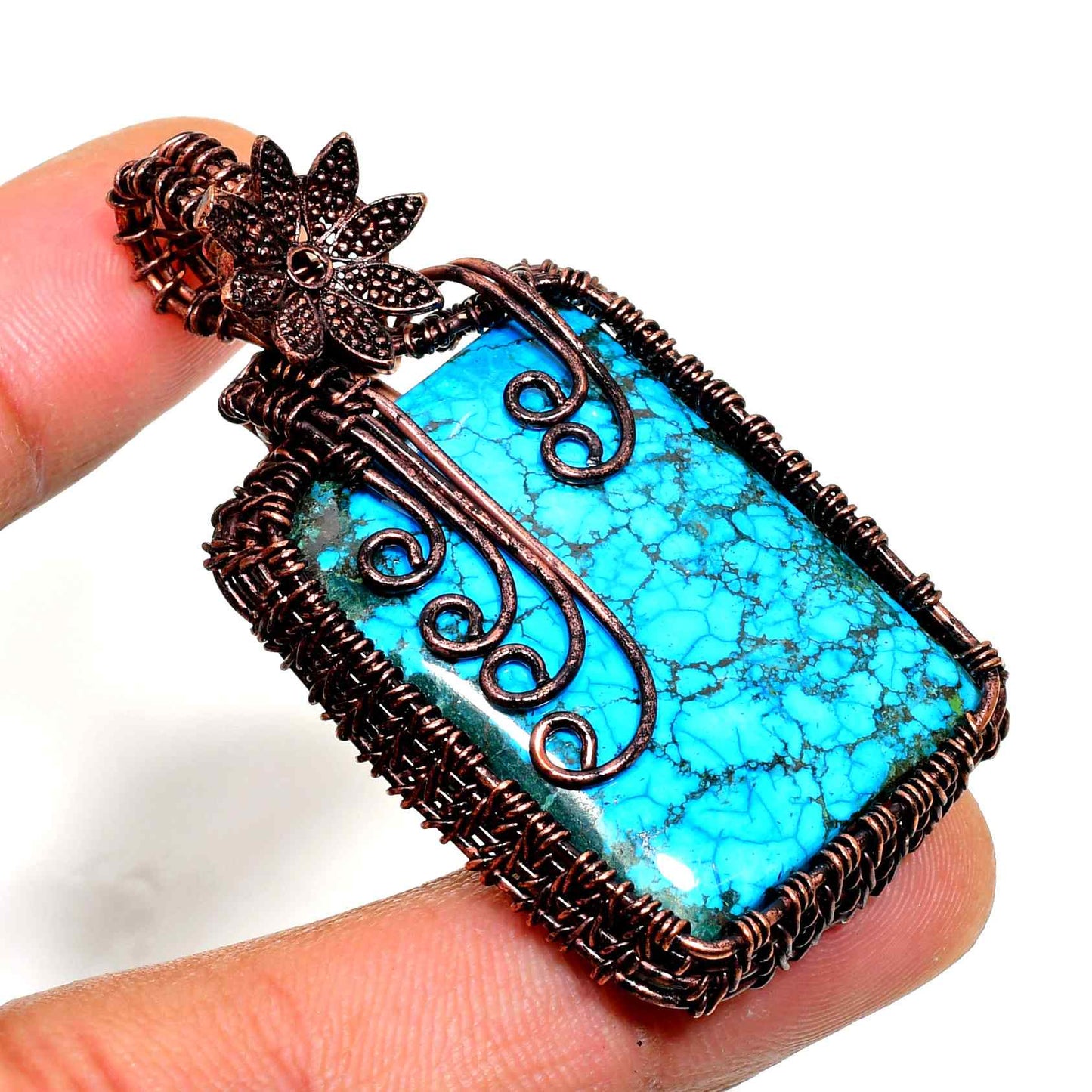 Azura Whisper – Turquoise Copper Pendant