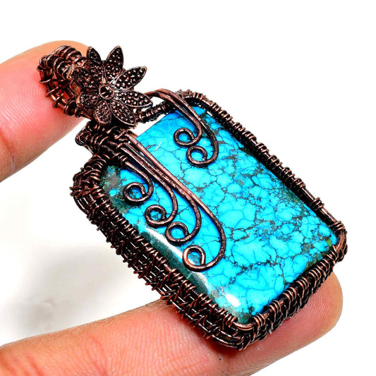 Azura Whisper – Turquoise Copper Pendant
