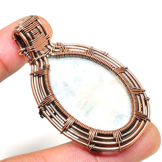 Luna’s Radiance – Oxidized Copper Amethyst Pendant