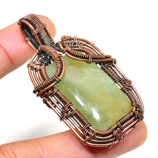 Serenity’s Embrace – Oxidized Copper Jade Pendant