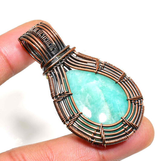 Azura’s Whisper – Turquoise Copper Pendant