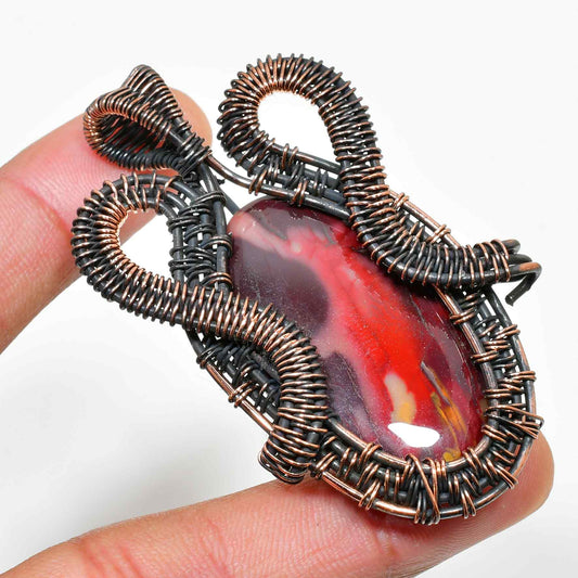 Ember’s Embrace – Dark Copper Agate Pendant