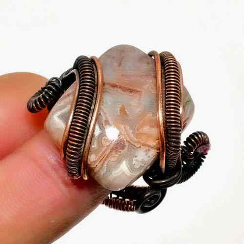 Terra’s Embrace – Agate Copper Ring