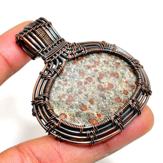 Earth’s Anchor – Natural Stone Copper Pendant
