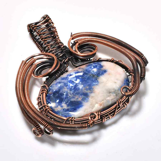 Azure Serenity – Sodalite Copper Pendant