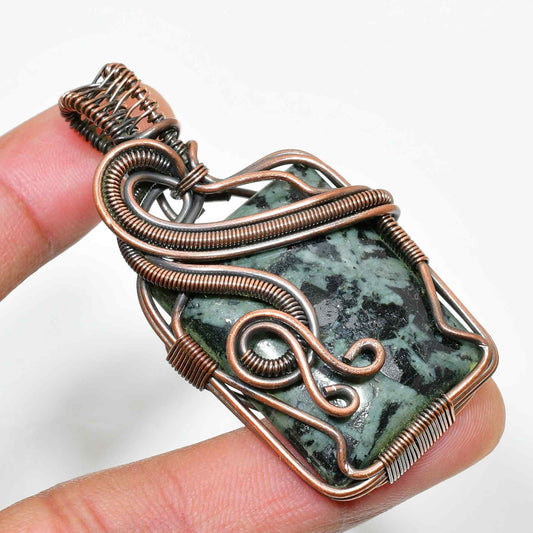 Terra Harmony – Natural Stone & Copper Pendant