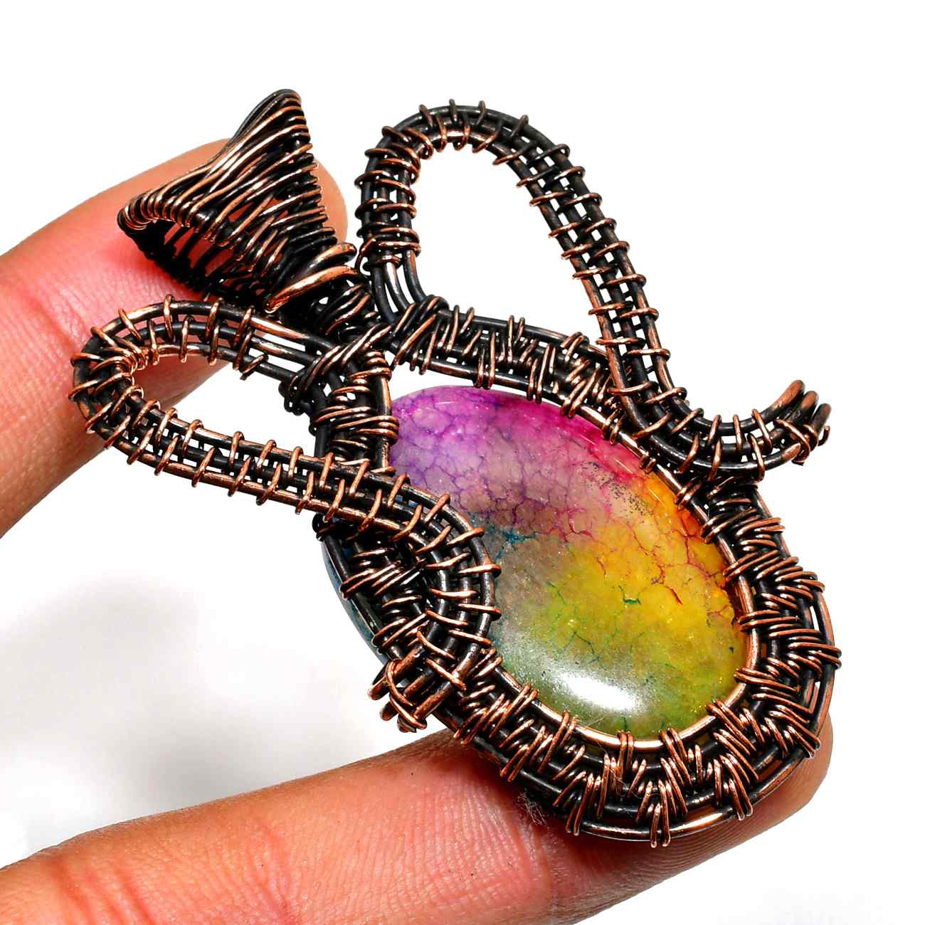 Celestial Dreamer – Labradorite & Copper Pendant