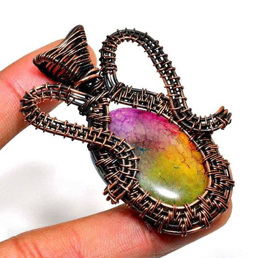 Celestial Dreamer – Labradorite & Copper Pendant