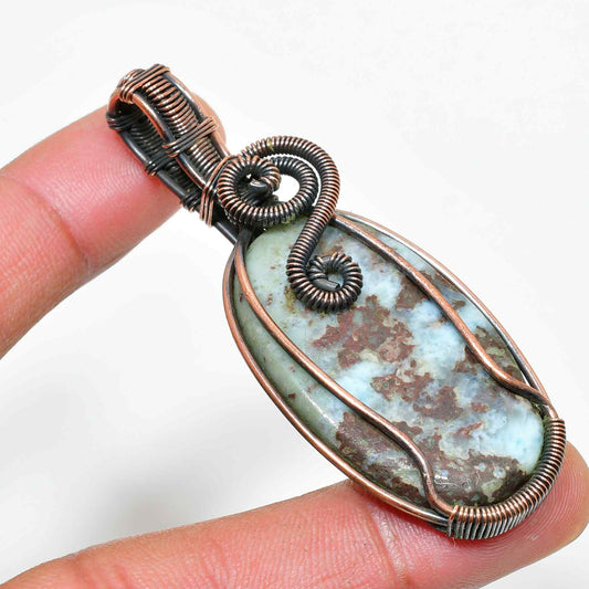 Terra’s Anchor – Agate Copper Pendant