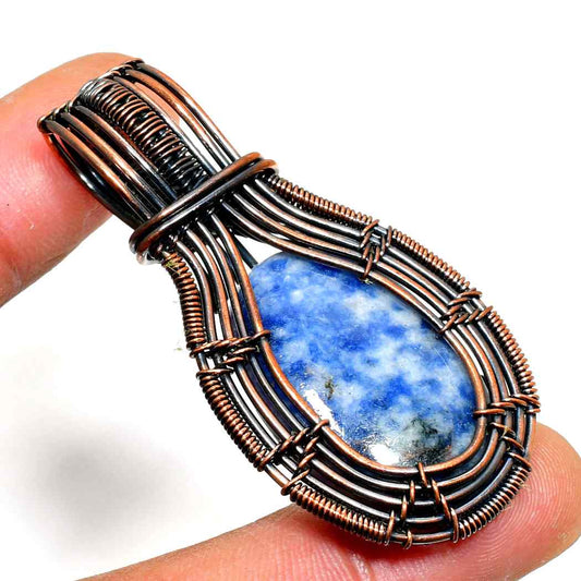 Athena’s Gaze – Lapis Copper Pendant