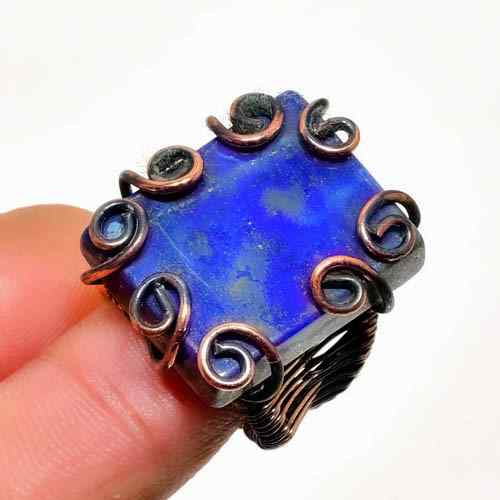 Lapis Reverie – Oxidized Copper Ring