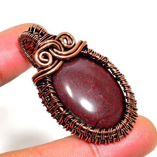 Gaia’s Embrace – Jasper Copper Pendant