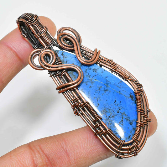 Ocean’s Whisper – Lapis Lazuli & Copper Pendant