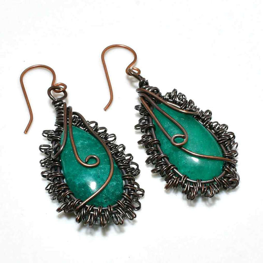 Serenity’s Embrace – Amazonite & Copper Earrings