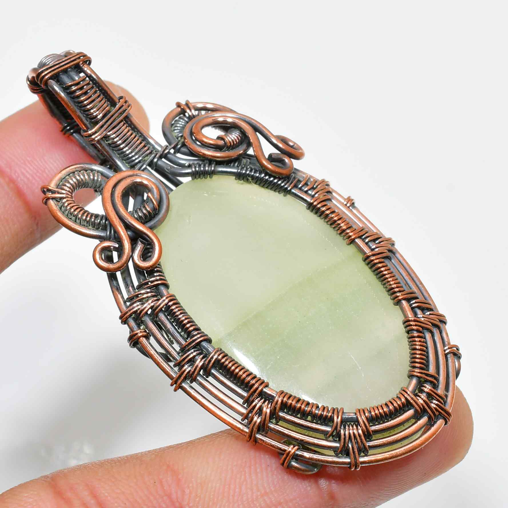 Forest’s Fortune – Green Aventurine Copper Pendant