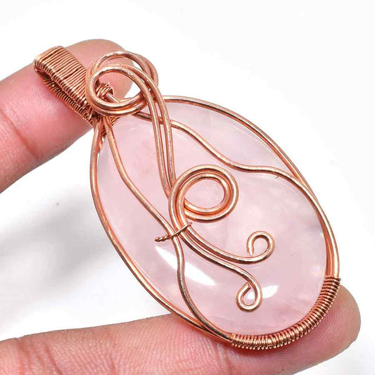Bea’s Harmony – Rose Quartz Copper Pendant