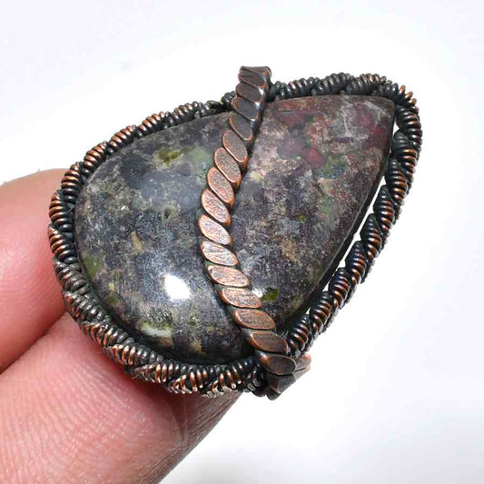 Sylvan Serenity – Copper Moss Agate Pendant