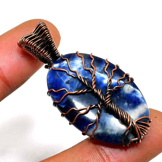 Serenity’s Arbor – Sodalite Copper Pendant