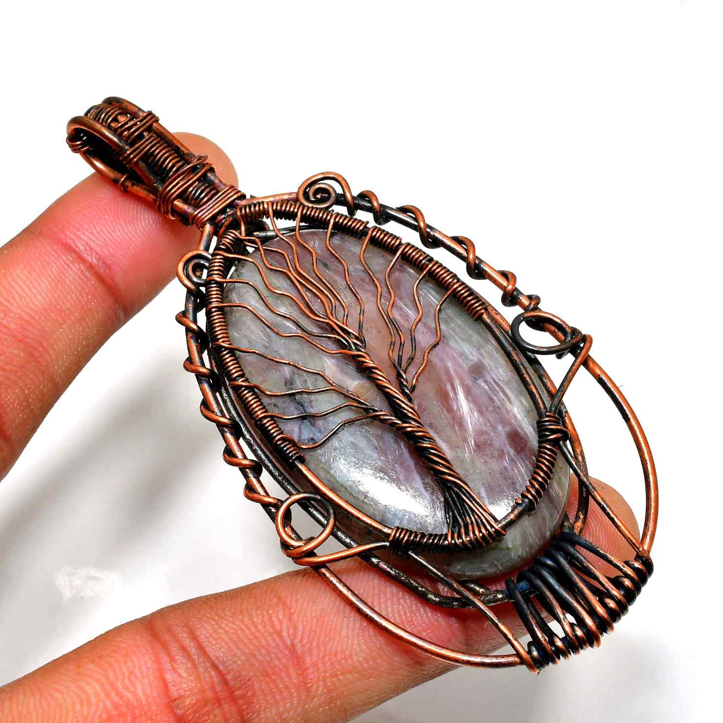 Arbor Essence – Copper-Wrapped Tree of Life Pendant