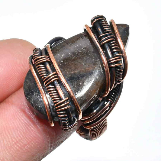 Terra’s Aegis – Copper Wrapped Stone Ring