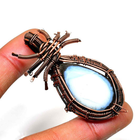 Grounded Serenity – Agate & Copper Pendant