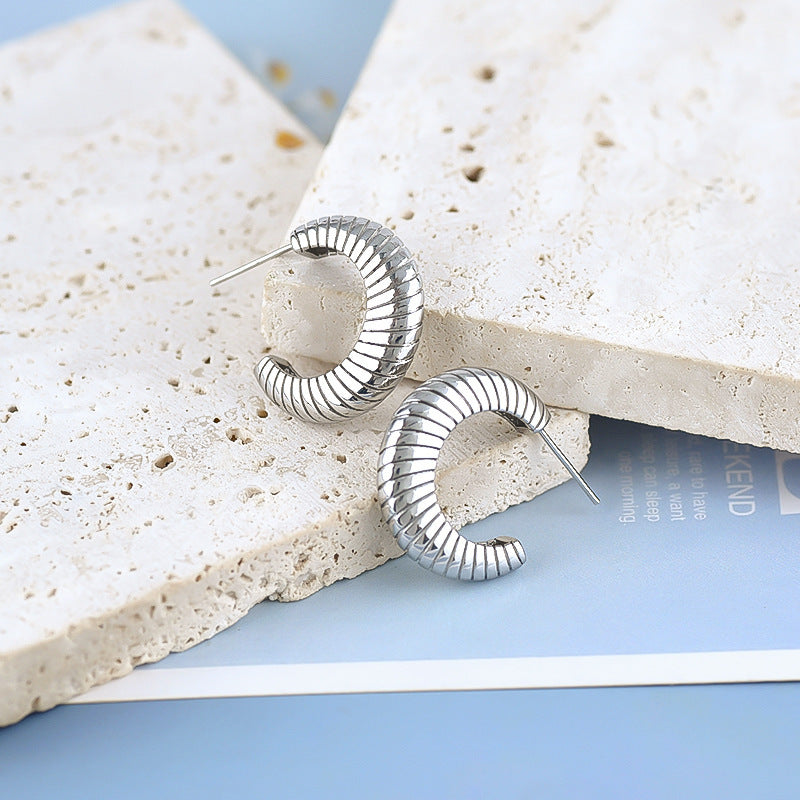Vintage Oval Textured Earrings
