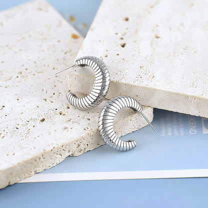 Vintage Oval Textured Earrings