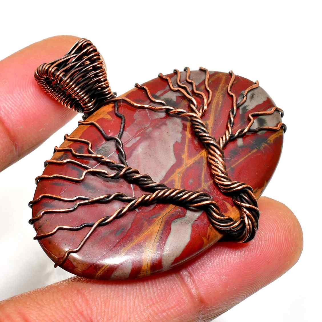 Gaia’s Embrace – Jasper Tree of Life Pendant