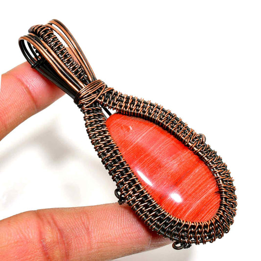 Radiant Ember – Red Jasper & Copper Pendant
