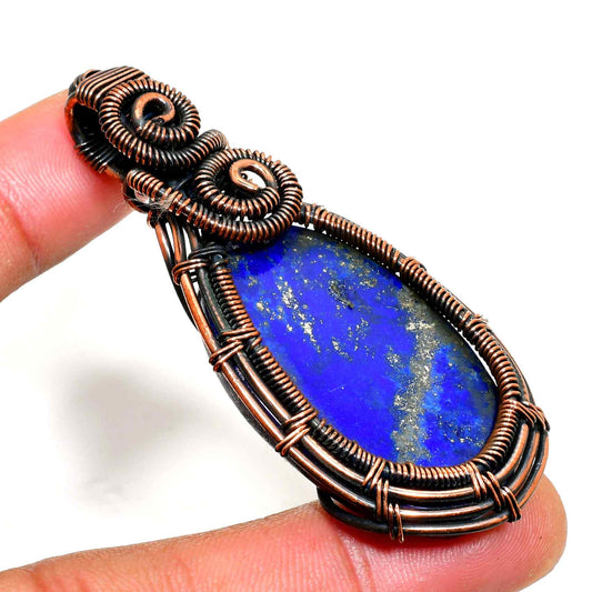 Azure Serenity – Lapis Lazuli & Copper Pendant