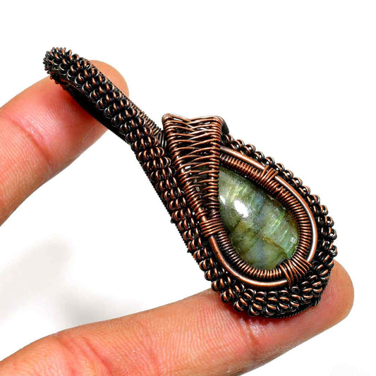 Orion’s Shield – Labradorite Copper Pendant