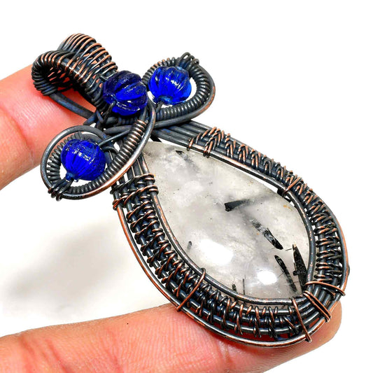 Earth’s Embrace – Quartz Copper Pendant