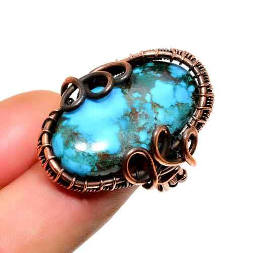 Serene Waters – Turquoise Copper Ring