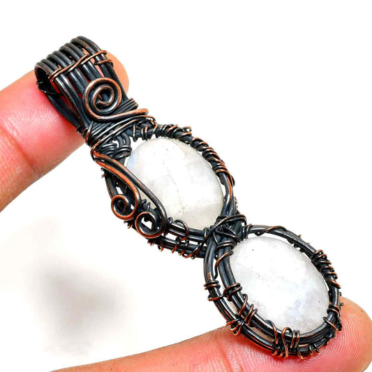 Selene’s Embrace – Dark Copper Moonstone Pendant