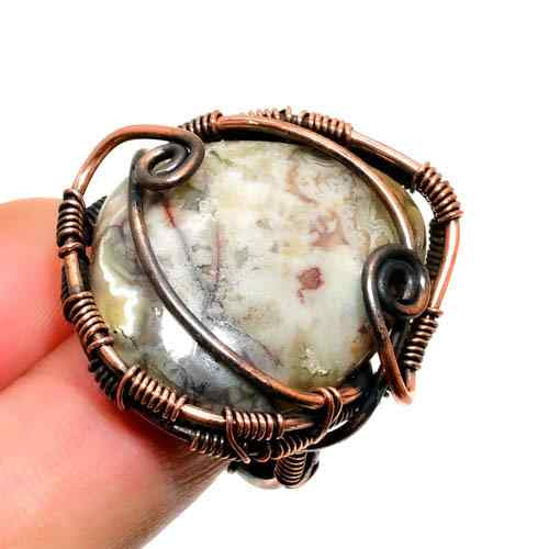 Gaia’s Embrace – Agate Copper Ring