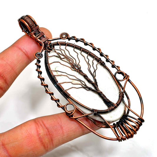 Gaia’s Embrace – Natural Stone Tree of Life Pendant